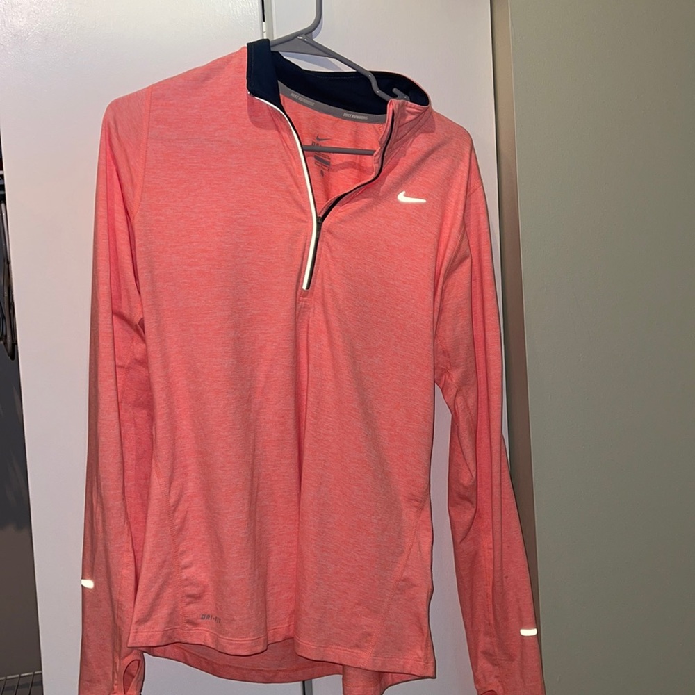 Nike quarter zip - bright pink / salmon